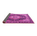 Sideview of Medallion Pink Traditional Rug, tr4548pnk