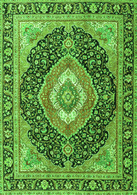 Medallion Green Traditional Rug, tr4548grn