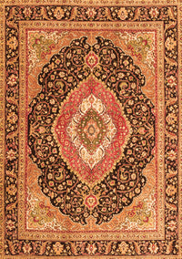 Medallion Orange Traditional Rug, tr4548org