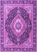 Machine Washable Medallion Purple Traditional Area Rugs, wshtr4548pur