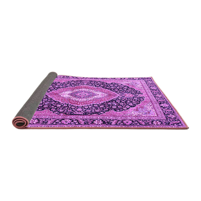 Sideview of Medallion Purple Traditional Rug, tr4548pur