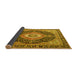 Sideview of Medallion Yellow Traditional Rug, tr4548yw