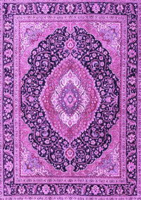 Medallion Purple Traditional Rug, tr4548pur