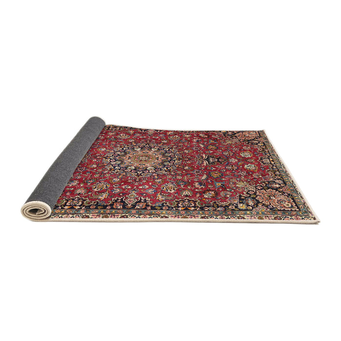 Sideview of Traditional Light Copper Gold Medallion Rug, tr4549