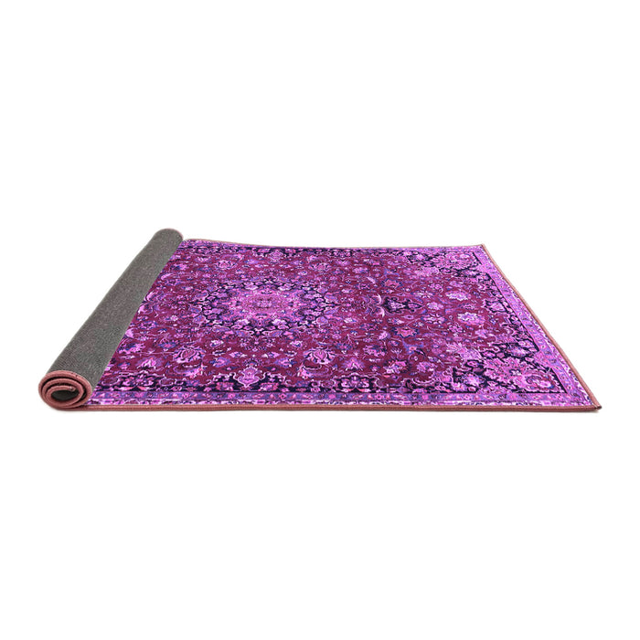 Sideview of Medallion Purple Traditional Rug, tr4549pur