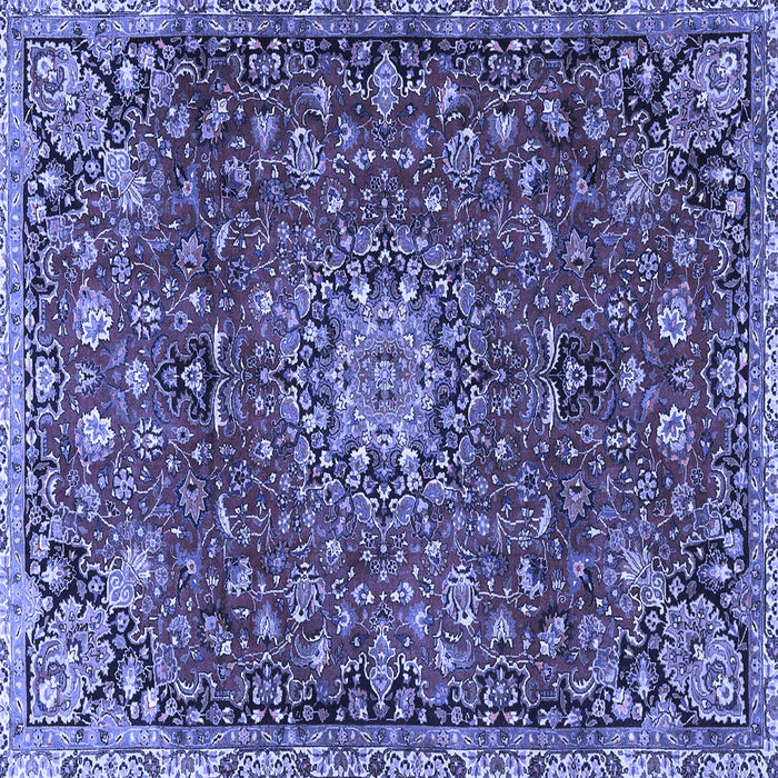Square Medallion Blue Traditional Rug, tr4549blu