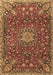 Medallion Brown Traditional Rug, tr4549brn