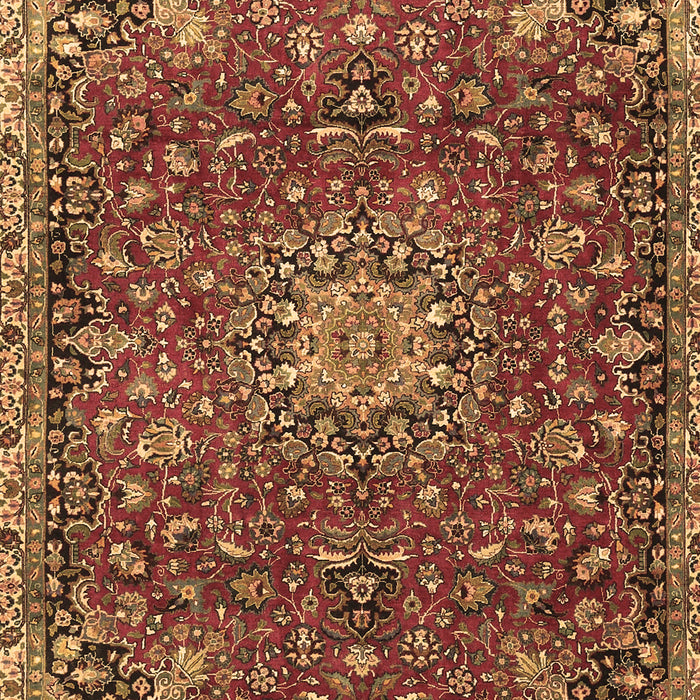 Medallion Brown Traditional Rug, tr4549brn