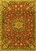 Medallion Yellow Traditional Rug, tr4549yw