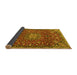 Sideview of Medallion Yellow Traditional Rug, tr4549yw