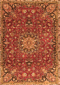 Medallion Orange Traditional Rug, tr4549org