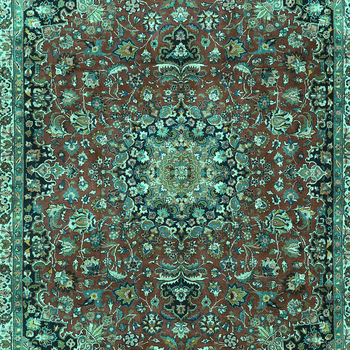 Medallion Turquoise Traditional Rug, tr4549turq
