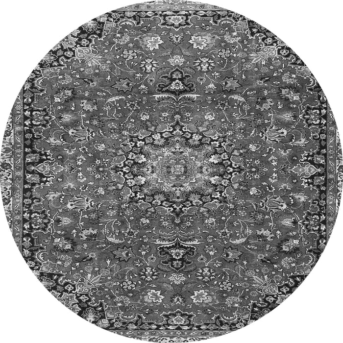Square Medallion Gray Traditional Rug, tr4549gry