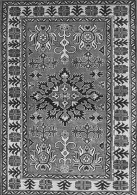 Geometric Gray Traditional Rug, tr454gry