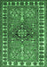 Geometric Emerald Green Traditional Rug, tr454emgrn