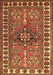 Machine Washable Geometric Brown Traditional Rug, wshtr454brn