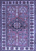 Geometric Blue Traditional Rug, tr454blu