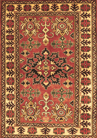 Geometric Brown Traditional Rug, tr454brn