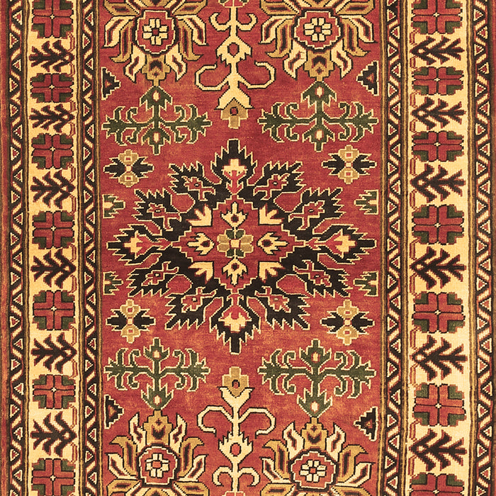Geometric Brown Traditional Rug, tr454brn