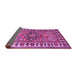 Sideview of Geometric Purple Traditional Rug, tr454pur