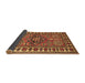 Sideview of Geometric Brown Traditional Rug, tr454brn