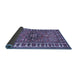 Sideview of Geometric Blue Traditional Rug, tr454blu