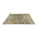 Sideview of Machine Washable Traditional Brown Rug, wshtr4550