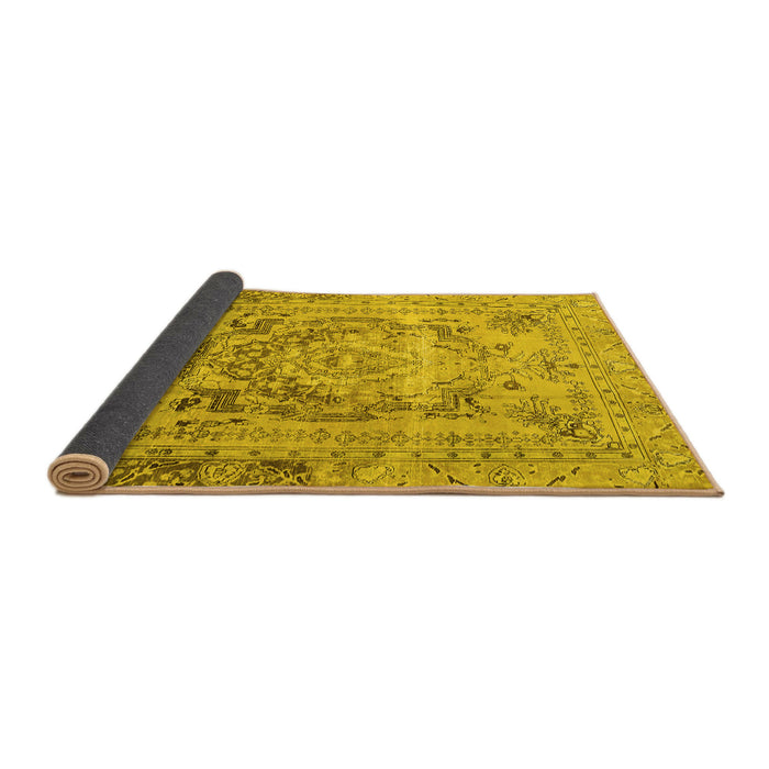 Sideview of Persian Yellow Traditional Rug, tr4550yw