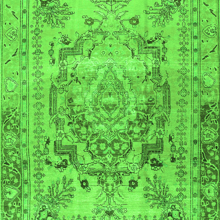 Serging Thickness of Machine Washable Persian Green Traditional Area Rugs, wshtr4550grn