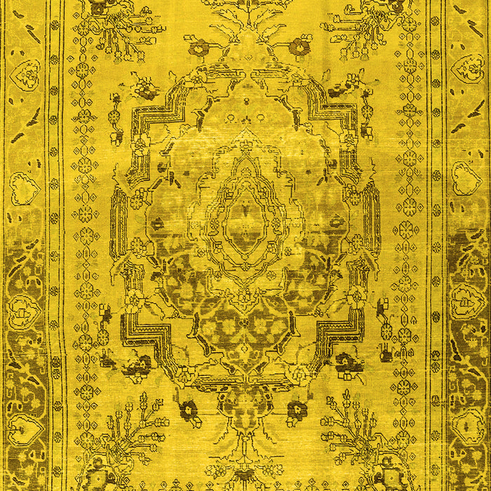 Machine Washable Persian Yellow Traditional Rug, wshtr4550yw