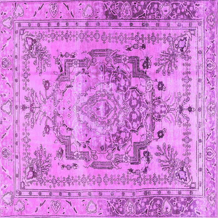 Square Persian Purple Traditional Rug, tr4550pur