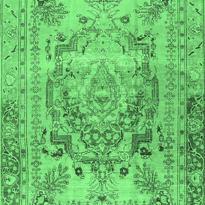 Machine Washable Persian Emerald Green Traditional Area Rugs, wshtr4550emgrn