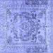 Square Persian Blue Traditional Rug, tr4550blu