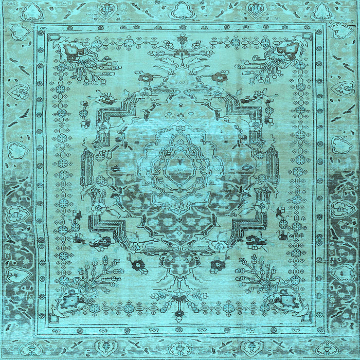Square Persian Light Blue Traditional Rug, tr4550lblu