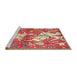 Sideview of Machine Washable Traditional Red Rug, wshtr4551