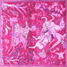 Square Animal Pink Traditional Rug, tr4551pnk