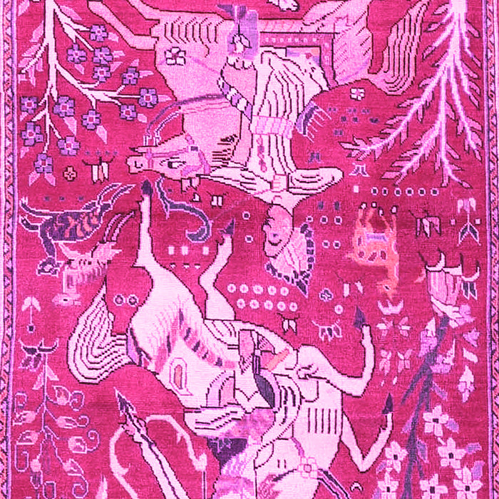 Animal Pink Traditional Rug, tr4551pnk