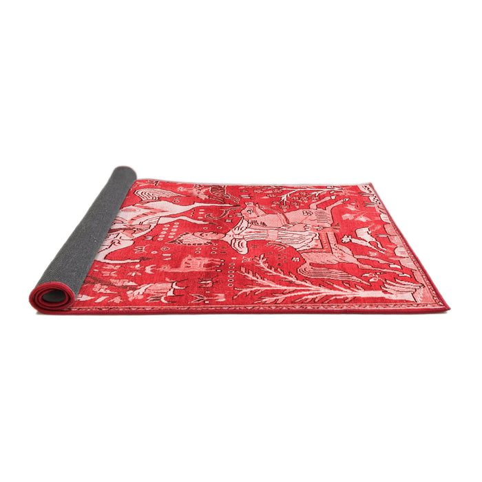 Animal Red Traditional Area Rugs