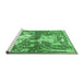 Sideview of Machine Washable Animal Emerald Green Traditional Area Rugs, wshtr4551emgrn