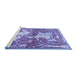 Sideview of Machine Washable Animal Blue Traditional Rug, wshtr4551blu