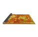 Sideview of Animal Yellow Traditional Rug, tr4551yw