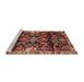 Sideview of Machine Washable Traditional Saffron Red Rug, wshtr4552