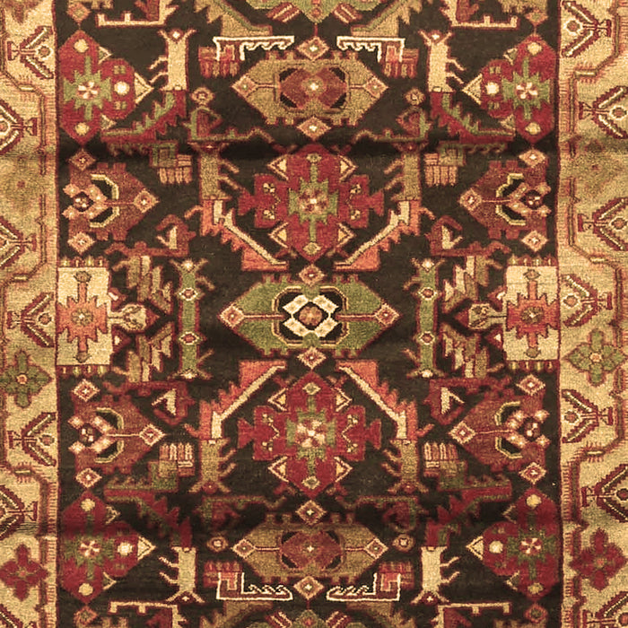 Machine Washable Persian Brown Traditional Rug, wshtr4552brn