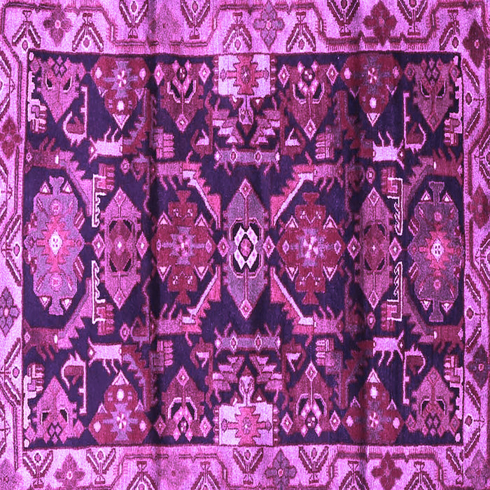 Square Persian Purple Traditional Rug, tr4552pur