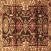 Square Persian Brown Traditional Rug, tr4552brn