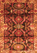 Serging Thickness of Machine Washable Persian Orange Traditional Area Rugs, wshtr4552org