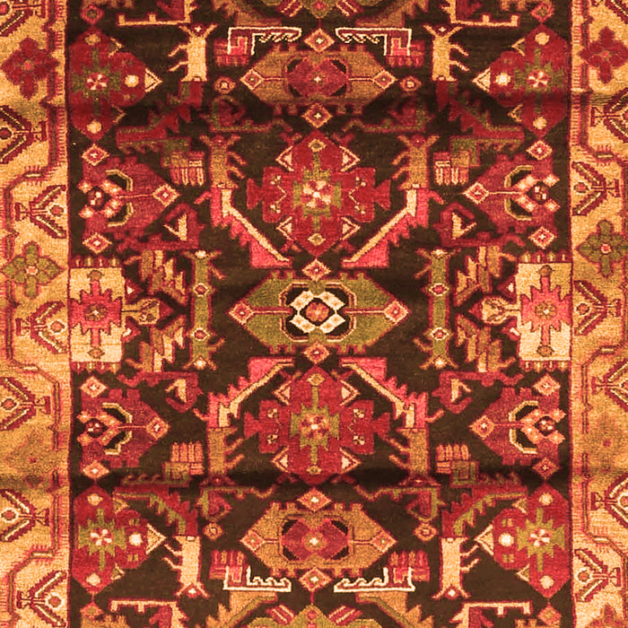 Serging Thickness of Machine Washable Persian Orange Traditional Area Rugs, wshtr4552org