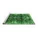 Sideview of Machine Washable Persian Emerald Green Traditional Area Rugs, wshtr4552emgrn