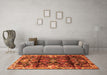 Machine Washable Persian Orange Traditional Area Rugs in a Living Room, wshtr4552org