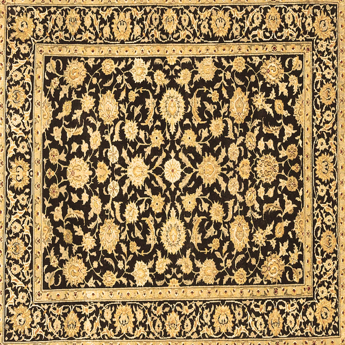 Square Persian Brown Traditional Rug, tr4553brn
